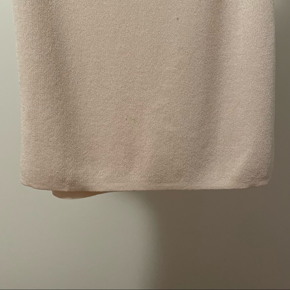 Club Monaco Cold Shoulder Knit Blouse with 3/4 Sleeve Tunic in Light Pink - Picture 3 of 6